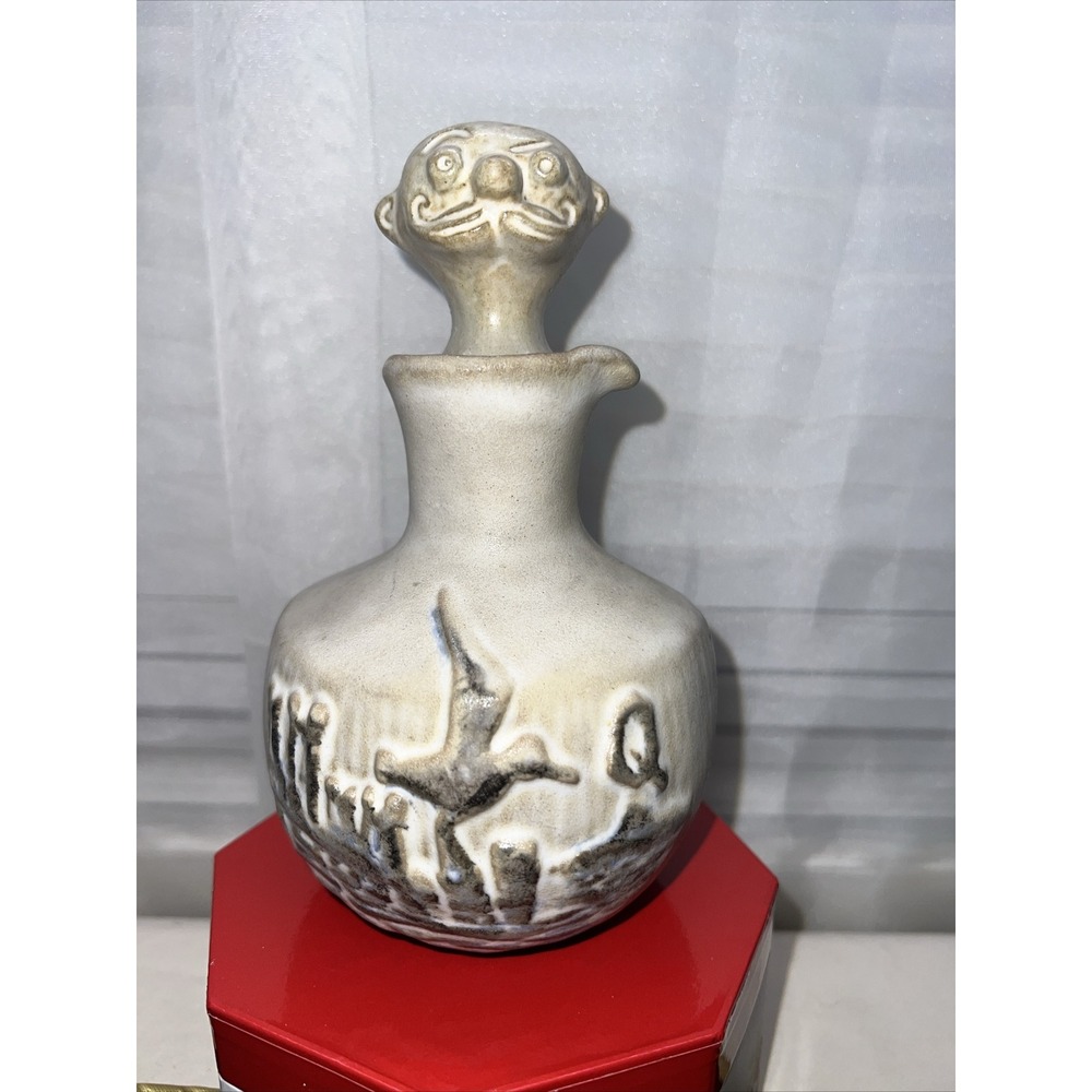 Pacific Stoneware Pottery Decanter or Vase 1970 B Welsh with Stopper PDX Oregon